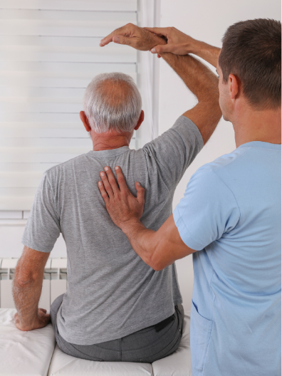 pinched nerve massage male client