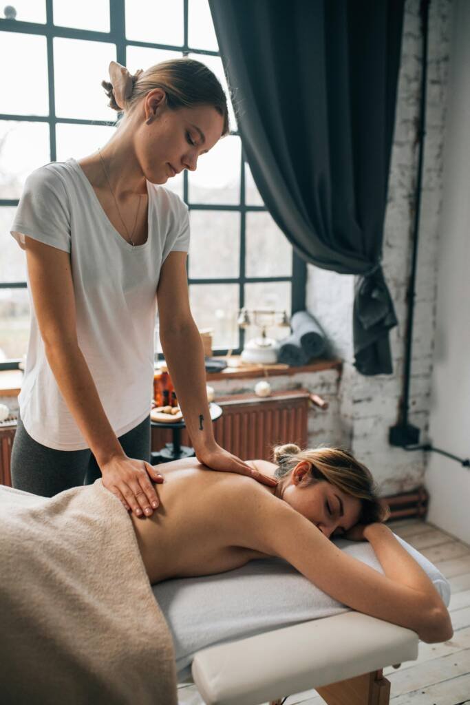 Female massage therapist